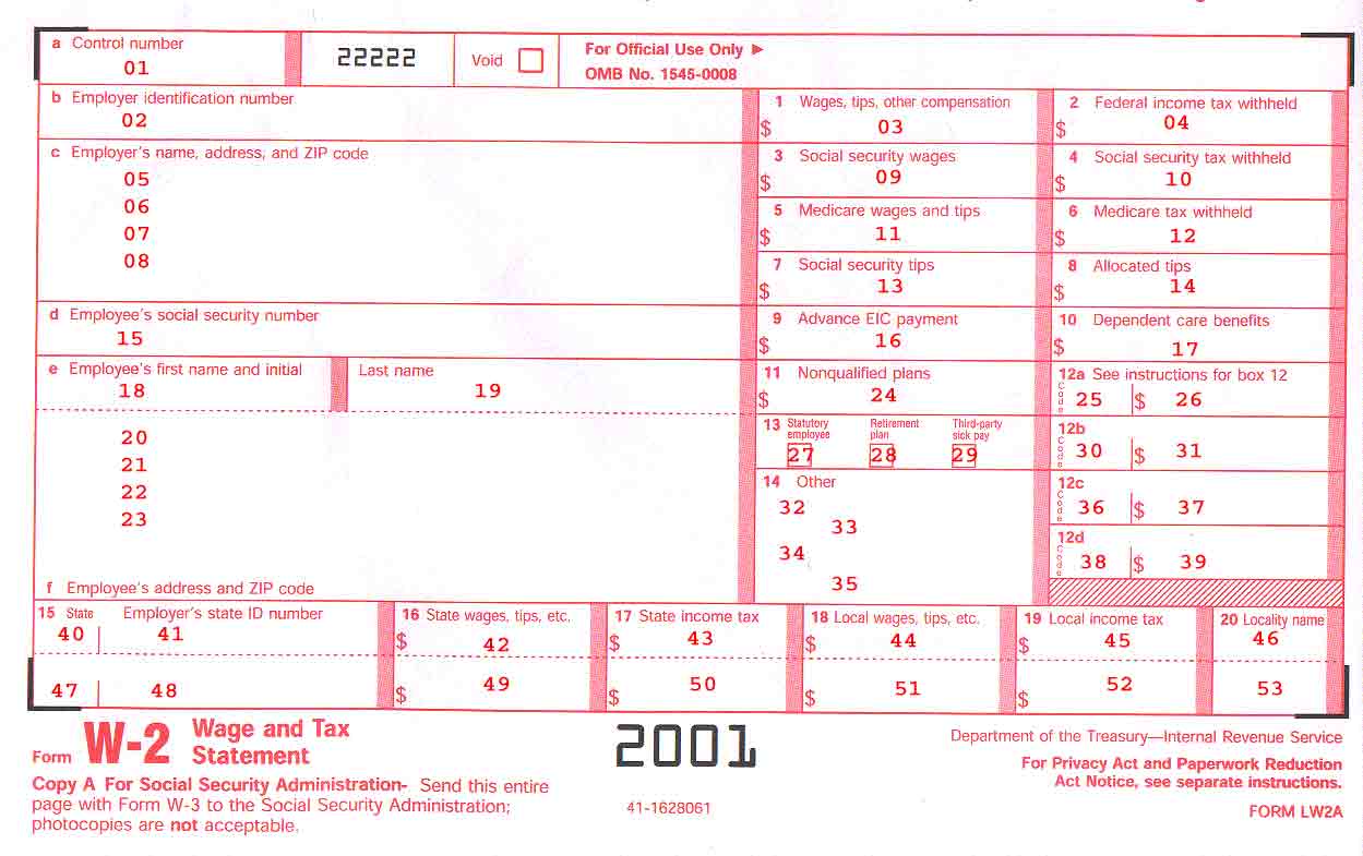 Program To Print W2 Forms